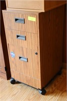 Metal Rolling File Cabinet & Contents