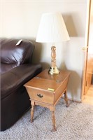 Table lamp & Maple End Table