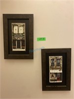 Pair of 2 Framed Café Art Pieces