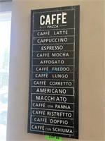 Sign - 'Caffe' - 8" x 20"