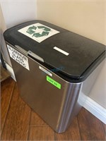 Stainless Steel Garbage & Recycling Receptacle