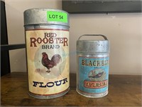 Tin Tea & Flour Canisters