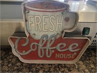Vintage Style  'Fresh Coffee' Illuminated Sign