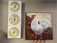 Barometer & Rooster Picture