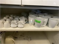SHELF LOT: Coffee Mugs, Creamers, Etc.