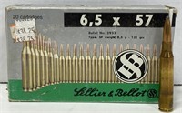 (T) Lellier & Bellot 6,5x57 Cartridges, Bullet