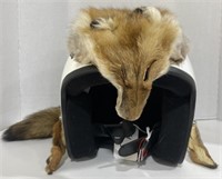 (AP) Motorcycle Helmet with Red Fox Fur, Size