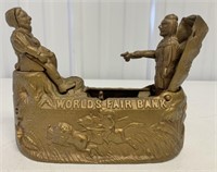 Cast Iron Columbus World's Fair Bank