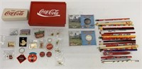 40+ Coca Cola Pencils, Keychains, others