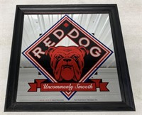 Red Dog Advertising Mirror in Frame,181/2 Sq