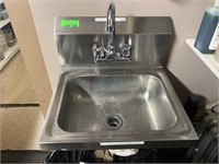 Wall Mount Stainless Steel Hand Wash Sink w/