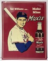 (T) Ted Williams Moxie Advertisement  Embossed