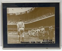 (T) Framed 1948 “Babe Bows Out” Photo Print 17in