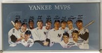 (T) New York Yankees MVPS Framed Poster 28.5in x