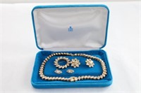 S.A.L. Designer Necklace, Earrings & Brooch Set