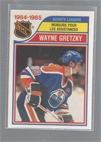 WAYNE GRETZKY 1985-86 OPC ASSISTS LEADERS #258