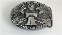 NRA Belt Buckle 2nd Amendment Right to Bear Arms