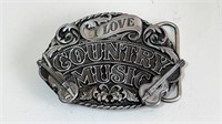 1988 Siskiyou Belt Buckle I Love Country Music