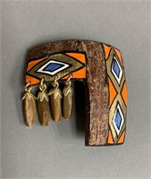 Native Hand Painted Brooch