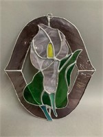 Stained Glass Iris Hanging 9"