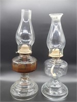 (2) Vintage Hurricane Oil Lamps