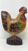 13” Carved Wood Rooster as found