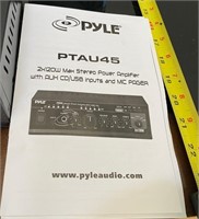 C - PYLE STEREO POWER AMP & SPEAKERS