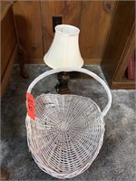 Lamp & wicker basket