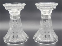 (2) Crytal Candlesticks are 8in Tall