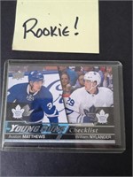 AUSTON MATTHEWS YOUNG GUN CHECKLIST ROOKIE