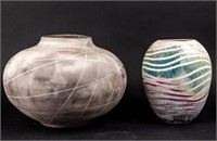 2 Applied Arts Decorative Pottery Pieces