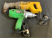 1/2" Angle Drill & 1/2" Impact Wrench