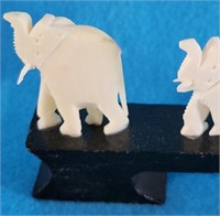 696 - 4 PCS CARVED BONE ELEPHANT FIGURES (N88)