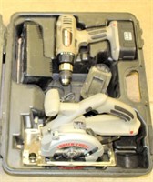 Porter Cable Battery Powered Tools w/Case