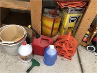 Gas Containers, Empty, Buckets, Extention Cords