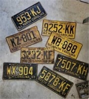 Old car tags from the 50's & 60's