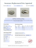 14KT WHITE GOLD .50CTS DIAMOND RING