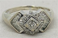 14KT WHITE GOLD .50CTS DIAMOND RING