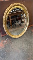 Oval Shaped Beveled Mirror