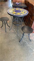 Outdoor Metal Table with Tile Top