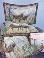 King Size Moose Decor Comforter Set