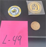 C - LOT OF 3 COLLECTOR TOKENS (L49)