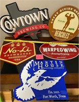 C - LOT OF 5 METAL BREWERY SIGNS (L3)