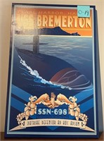 C - FRAMED USS BREMERTON PRINT (O19)