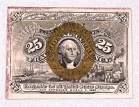 1863 Fractional Currency Note 25c