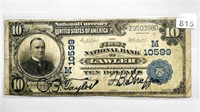 1902 $10 National Note Lawler, Iowa ch#10599