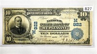 1902 $10 National Note Pleasant, IA