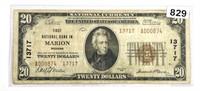 1929 $20 National Note Marion, IA