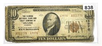 1929 $10 Miami, FL National Bank Note