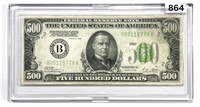 1928 $500 Five Hundred Dollars Fed Reserve Note